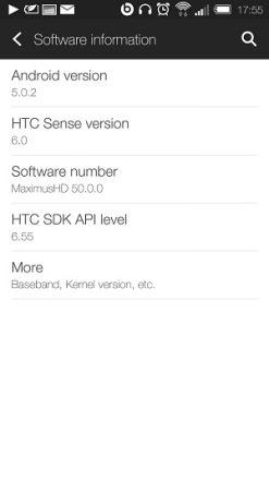 Android 5.0.2 Sense 6 on HTC One M7