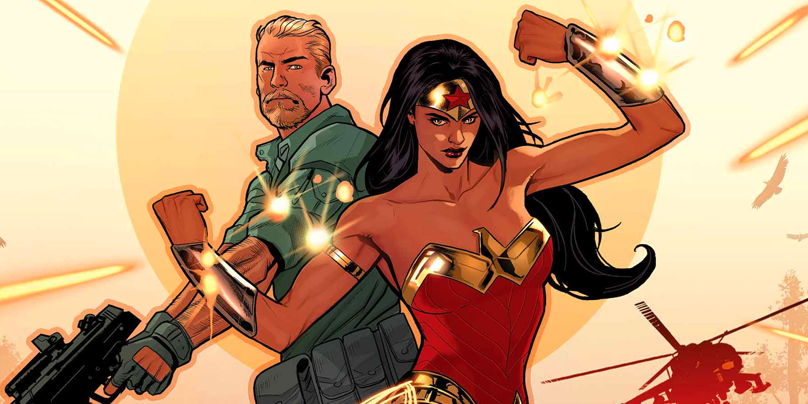 Steve Trevor with Wonder Woman